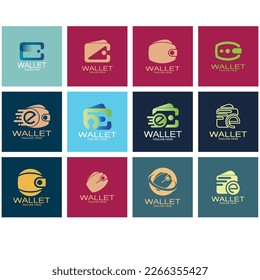 e wallet logo design illustration icon with a simple modern concept, for electronic wallets, digital money storage applications, digital savings, digital money transactions,vector