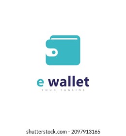 E wallet logo design vector design template