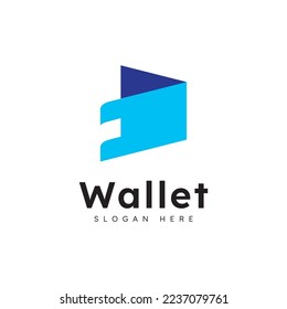 E wallet logo design vector design template