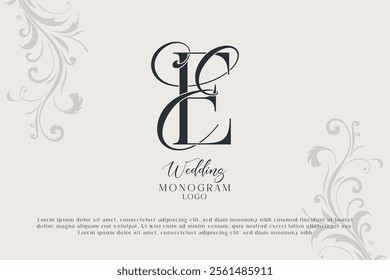 E E wedding monogram logo