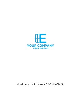 E Window Logo Design Vector