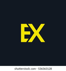 E & X  Letter logo design vector element
