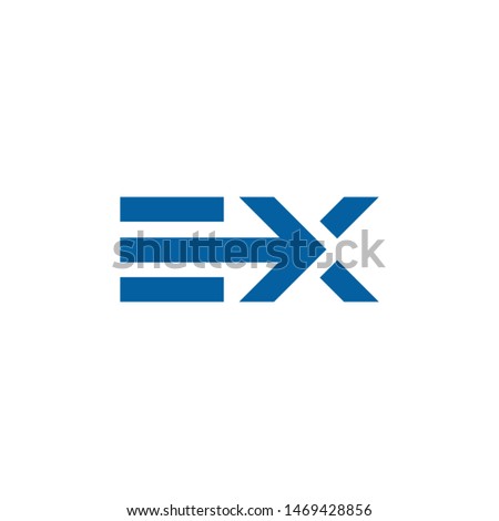 E X letter logo design
