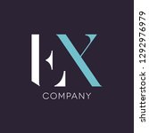 E X letters. Logo design for company