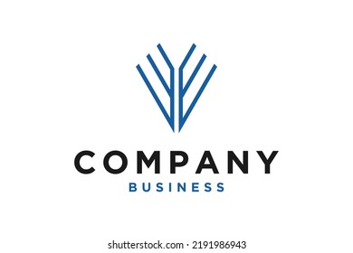 E and Y initial logo concept business icon