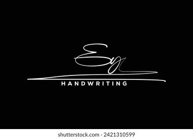 E Y initials Handwriting signature logo. EY Hand drawn Calligraphy lettering Vector. EY letter real estate, beauty, photography letter logo design.