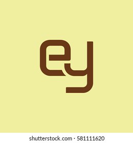 E & Y Letter logo design vector element