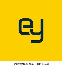 E & Y Letter logo design vector element