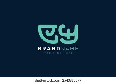 E and Y logo design. EY abstract Letters Logo Monogram. This logo design is the process of creating a visual symbol that represents a brand, company, or individual.