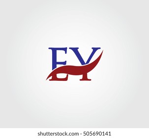 E and Y Swoosh Initial Logo Vector