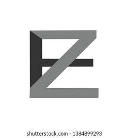 E Z letter logo vector