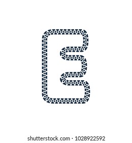 E Zip Letter Logo Icon Design