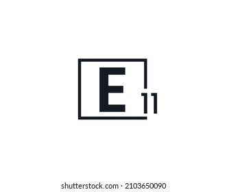 E11, 11E Logo de la letra inicial