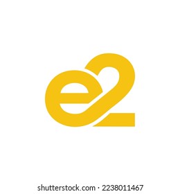 E2 logo design concept template. Initial-based clean and minimal E2 Logo. Universal elegant luxury alphabet vector design