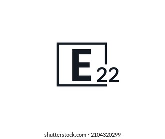 E22, 22E Logo für den Anfangsbuchstaben