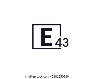 E43, 43E Initial letter logo