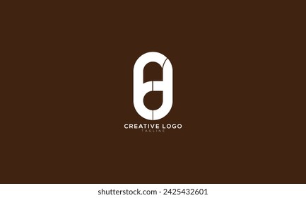 EA AE Abstract initial monogram letter alphabet logo design