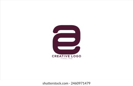 EA AE Abstract initial monogram letter alphabet logo design