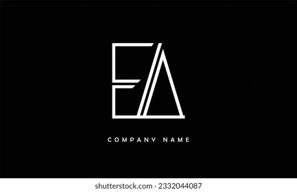 Monograma de las letras abstractas de EA, AE