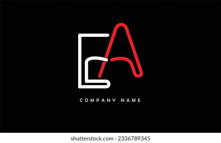 Monograma de las letras abstractas de EA, AE