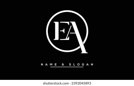 EA,  AE  Abstract  Letters  Logo  Monogram