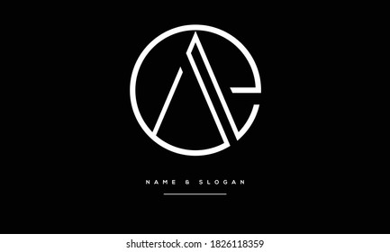 EA ,AE ,E ,A  Abstract Letters Logo Monogram