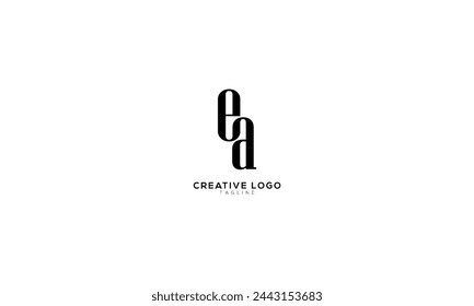 EA AE ED Abstract initial monogram letter alphabet logo design svg
