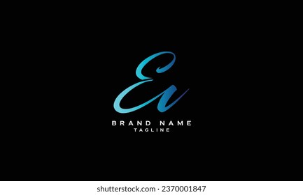 EA, AE, EW, WE, EV, VE, Abstract initial monogram letter alphabet logo design