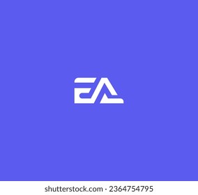 EA, elementos de plantilla de diseño de logotipo de letras AE. Logo de la letra digital abstracta moderna.