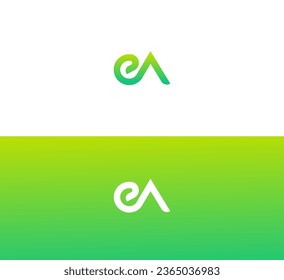 EA, AE letter logo design template elements. Modern abstract digital alphabet letter logo.