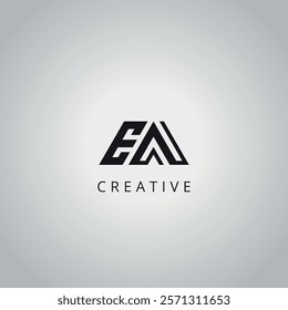 EA AE Modern Creative Alphabet Business Logo Design Vector Icon Template