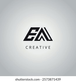 EA AE Modern Creative Alphabet Business Logo Design Vector Icon Symbol.