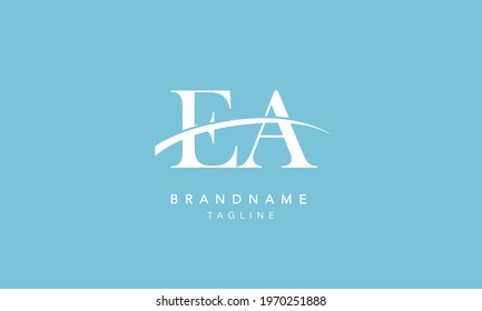 EA Alphabet initial swoosh Abstract Icon Logo vector illustration
