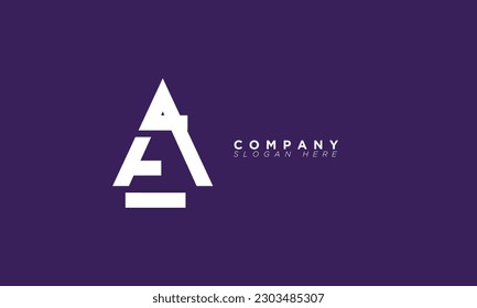Letras alfabetas de EA Iniciales Logotipo de Monograma AE, E y A
