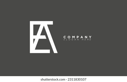 Letras alfabetas de EA Iniciales Logotipo de Monograma AE, E y A