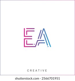 EA Creative Latter Logo Design Branding Logo Design. Creative Logo. Template. Vector illustration. Modern Design. Monogram Design. Brand Identity. Company Logo.