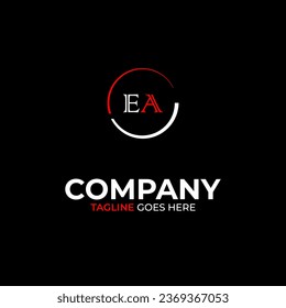 EA creative modern letters logo design template