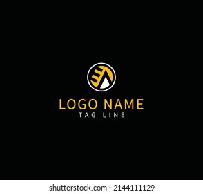 EA Creative Modern Unique Simple Letter Vector Logo Design, Business Logo Symbol, Free Download Vector File.