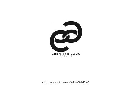 EA EE Abstract initial monogram letter alphabet logo design