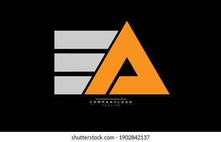 Icono de EA diseño de alfabeto de texto de letra monograma