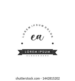 EA Initial beauty monogram logo vector