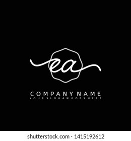 EA Initial handwriting logo concept