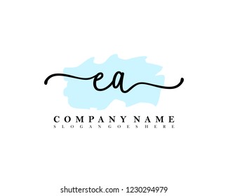 EA Initial handwriting logo vector