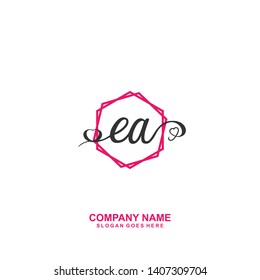 EA Initial handwriting logo vector