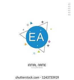 EA Initial logo template vector