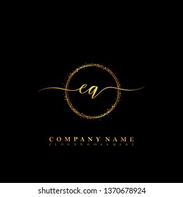 EA Initial luxury handwriting logo vector