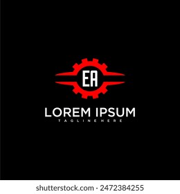EA initial monogram for automotive logo design vector