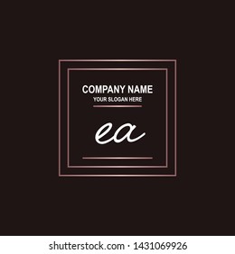 EA initial signature logo. handwriting logo template vector,