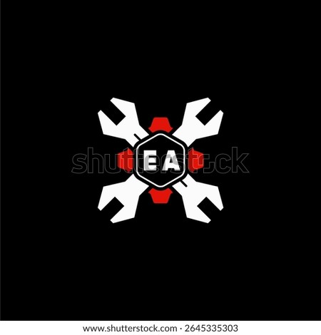 EA Initials Vektor Stok Otomotif Logo Design