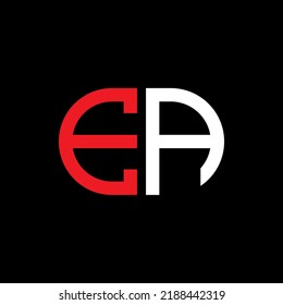 EA letter logo creative design with vector graphic